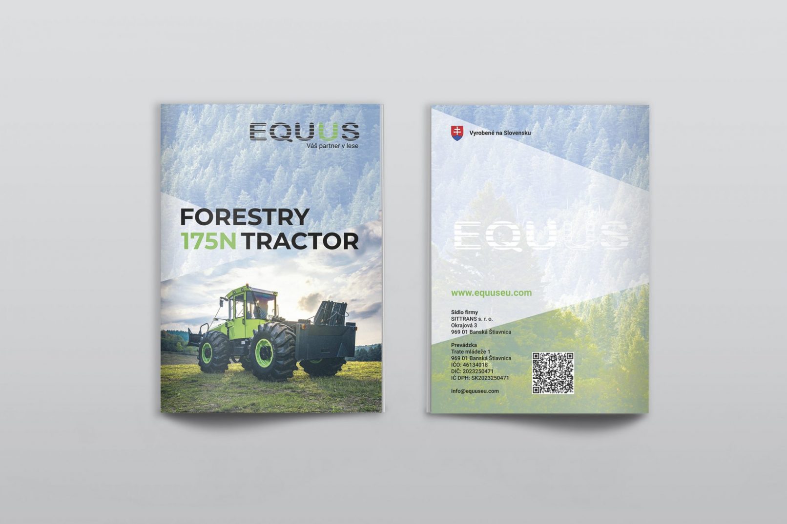 Obálka katalógu o traktoroch pre firmu EQUUS.