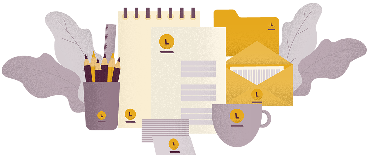 Zverkova Design Ilustrácia - Vizuálna identita Ilustrácia firemných materiálov znázorňujúcich jednotný branding.